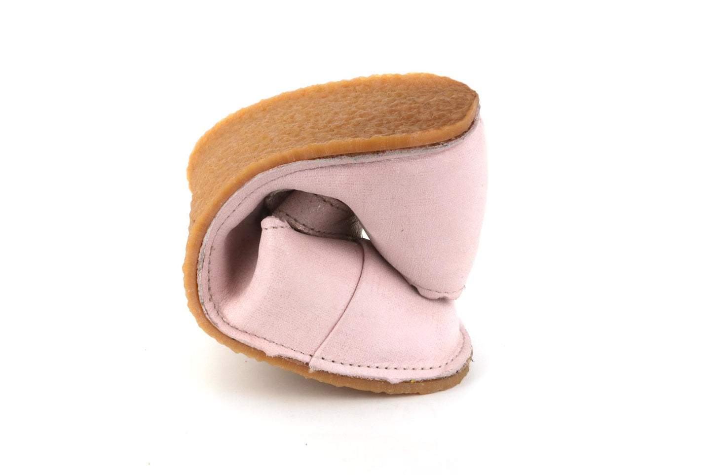Skórzane Balerinki Dziecięce Barefoot – OBEX Balerina Pudrowy Róż