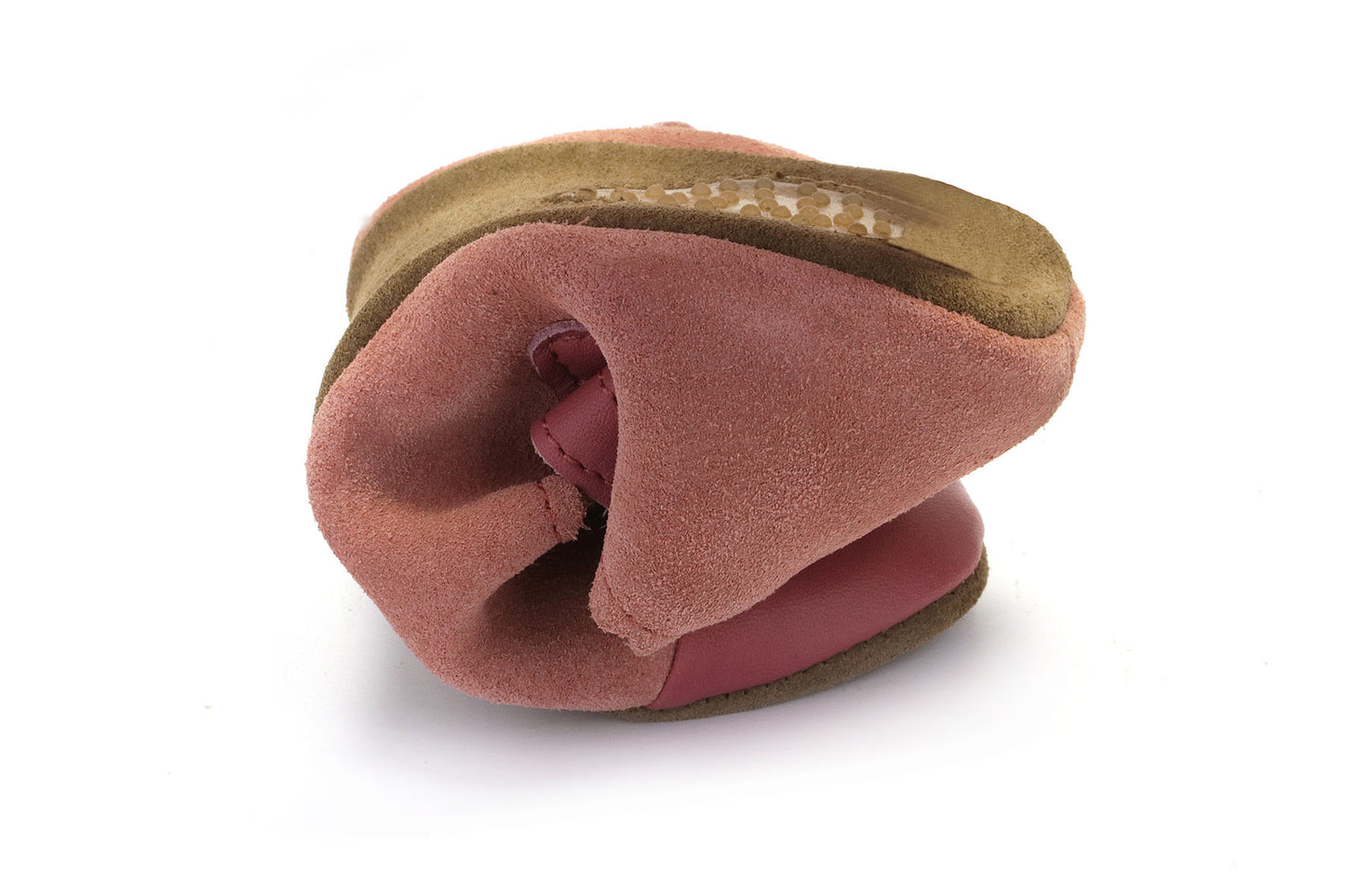 Skórzane Balerinki Dziecięce Barefoot – OBEX Balerina Malinowe