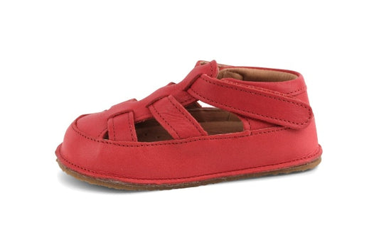 Skórzane Buty Dziecięce Barefoot – OBEX HELIS Truskawkowy