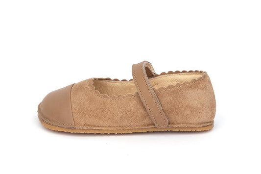 Skórzane Balerinki Dziecięce Barefoot – OBEX Balerina Ciasteczkowe