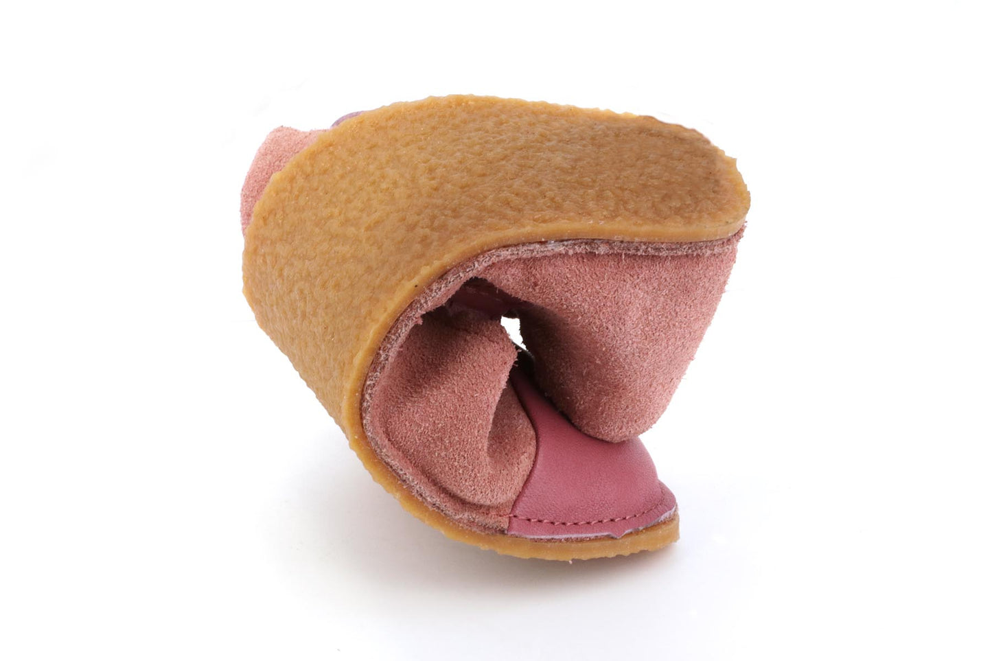 Skórzane Balerinki Dziecięce Barefoot – OBEX Balerina Malinowe