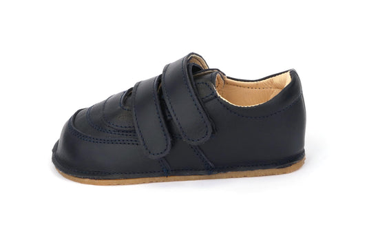 Skórzane Buty Dziecięce Barefoot – OBEX Loko Ciemny Granatowy