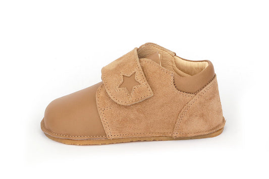 Skórzane Buty Dziecięce Barefoot – OBEX Bliz Piaskowy