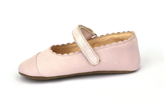 Skórzane Balerinki Dziecięce Barefoot – OBEX Balerina Pudrowy Róż
